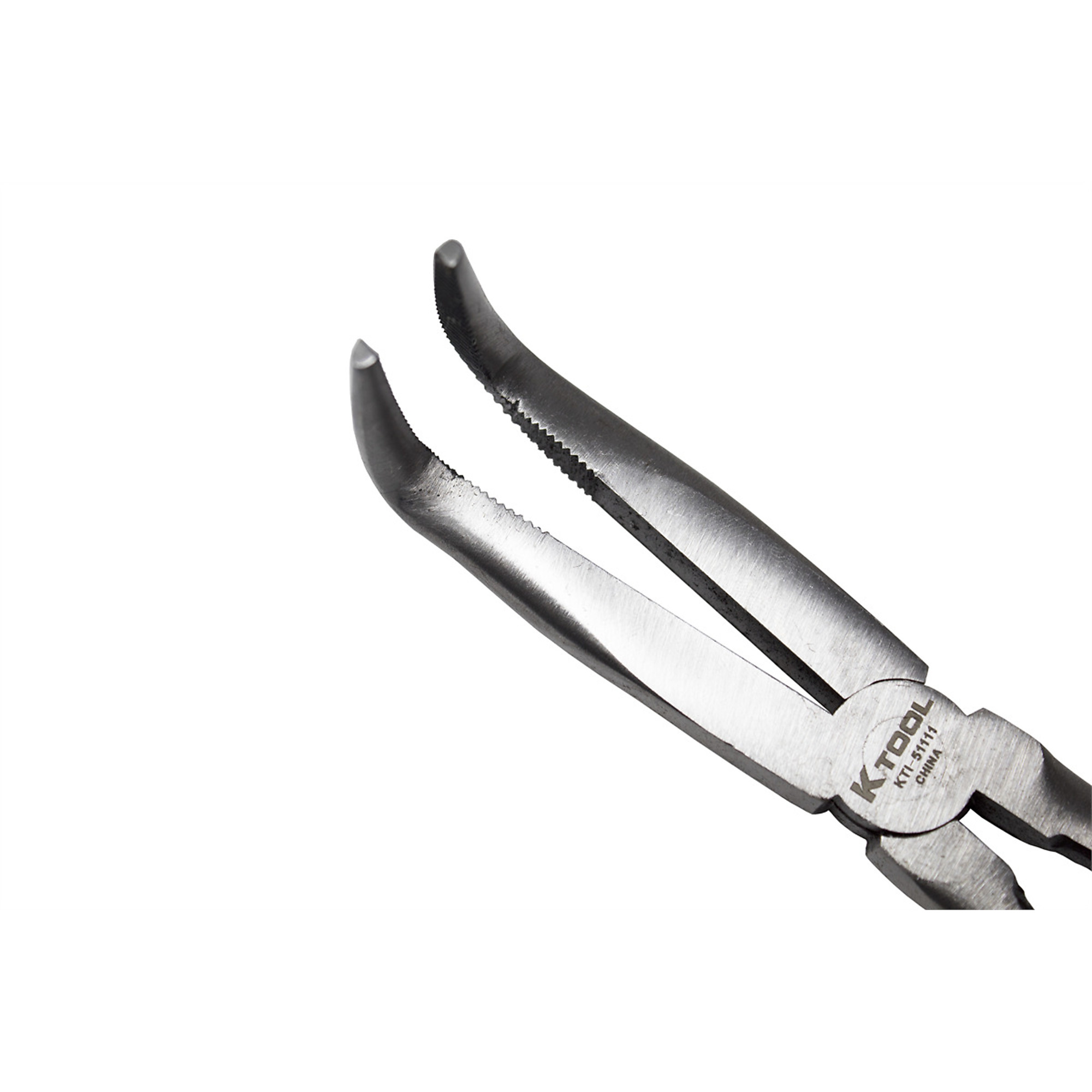 K Tool International Needle Nose Pliers — 11in., 90-Degree Bent Nose, Chrome Vanadium Steel, Comfort Grip, Model# KTI51111